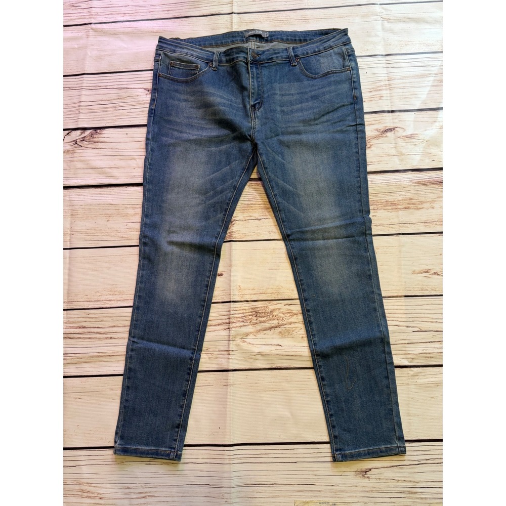 Jamby Style‎ Womens Size 20 Skinny Jeans Medium Wash Stretch Denim Blue NWT